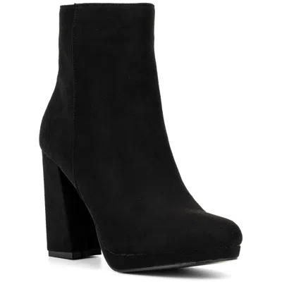 New York And Company Fran Womens Zipper Faux Suede Booties