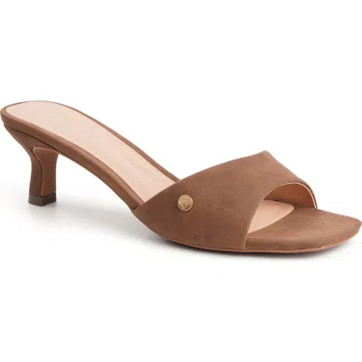 New York And Company Gaia Kitten Heel Sandal In Brown
