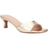 New York And Company Gaia Kitten Heel Sandal In Gold