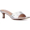 New York And Company Gaia Kitten Heel Sandal In Silver