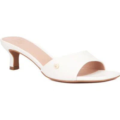 New York And Company Gaia Kitten Heel Sandal In White