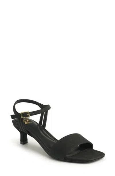 New York And Company Garnet Ankle Strap Sandal In Black