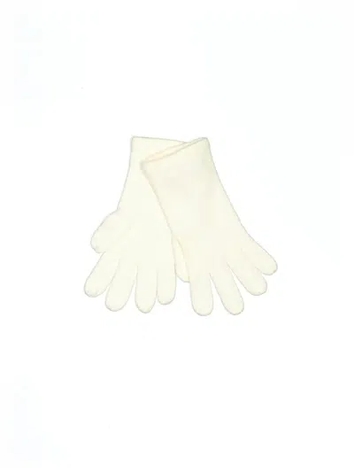 Pre-owned New York And Company Gloves In White