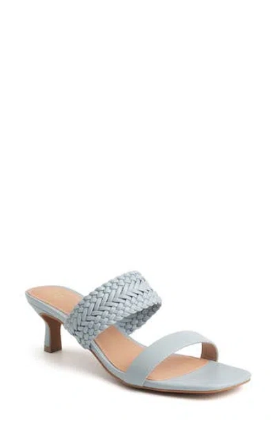 New York And Company Gretchen Kitten Heel Slide Sandal In Blue