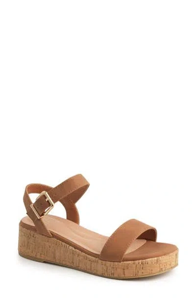 New York And Company Halina Platform Wedge Sandal In Multi