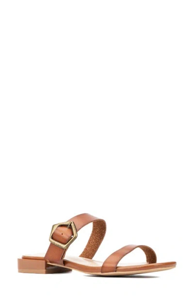 New York And Company Helga Women's Big Buckle Sandal In Brown
