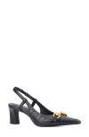 New York And Company Ilona Horsebit Slingback Pump In Black Croc