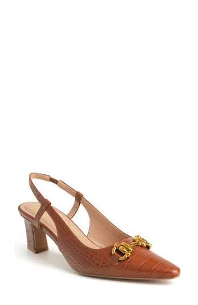 New York And Company Ilona Horsebit Slingback Pump In Brown