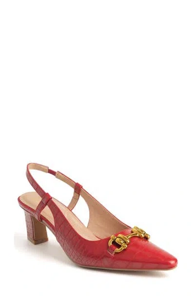 New York And Company Ilona Horsebit Slingback Pump In Red