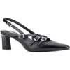 New York And Company Imari Slingback Pump In Black Metallic