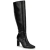 New York And Company Isabella Womens Animal Print Manmade Knee-high Boots In Black