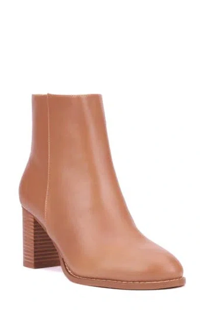 New York And Company Jadyn Side Zip Ankle Bootie In Camel