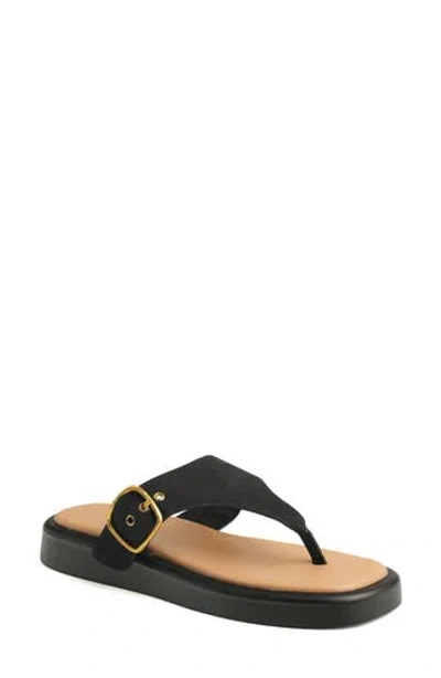 New York And Company Jett Platform Wedge Flip Flop In Black