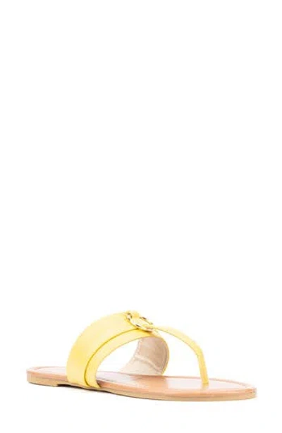 New York And Company Juliana Slide Sandal In Yellow