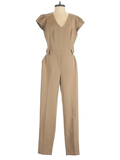 Pre-owned New York And Company Jumpsuit In Tan
