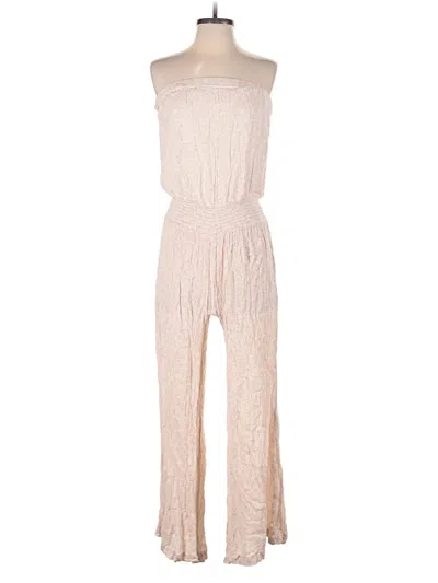Pre-owned New York And Company Jumpsuit In Tan