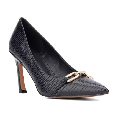 New York And Company Katerina Womens Pointed Closed Toe Stiletto Heel Pumps In Black