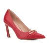 New York And Company Katerina Womens Pointed Closed Toe Stiletto Heel Pumps In Red