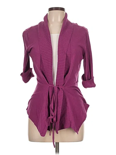 Pre-owned New York And Company Kimono In Burgundy