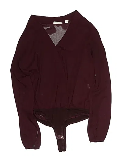 Pre-owned New York And Company Kimono In Burgundy