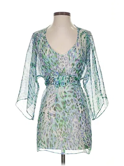 Pre-owned New York And Company Kimono In Green