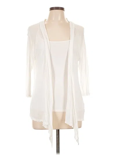 Pre-owned New York And Company Kimono In White