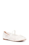 New York And Company Lara Woven Ballet Flat In Ivory Lace
