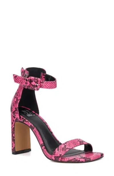 New York And Company Lexi Square Toe Sandal In Pink