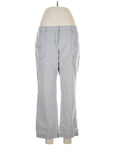 Pre-owned New York And Company Linen Pants In Gray