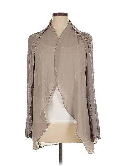 Pre-owned New York And Company Long Sleeve Blouse In Gray