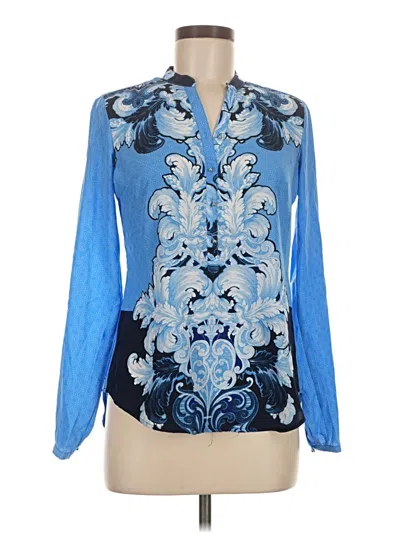 New York And Company Long Sleeve Blouse In Multi
