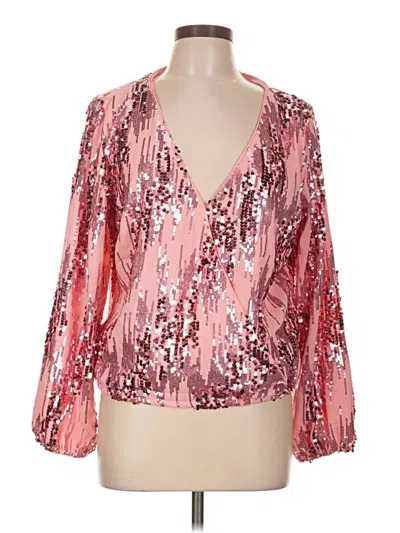 New York And Company Long Sleeve Blouse In Red