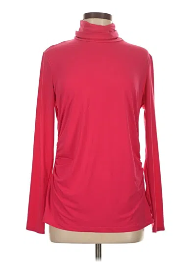 New York And Company Long Sleeve Top Red Turtleneck Tops