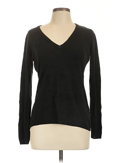 Pre-owned New York And Company Long Sleeve T-shirt In Black