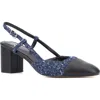 New York And Company Loriann Slingback Pump In Navy Boucle