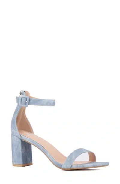 New York And Company Lulu Heeled Sandal In Blue