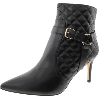NEW YORK AND COMPANY MAGDALENA WOMENS FAUX LEATHER QUILTED BOOTIES
