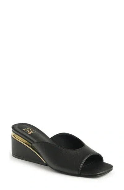 New York And Company Malany Wedge Slide Sandal In Black