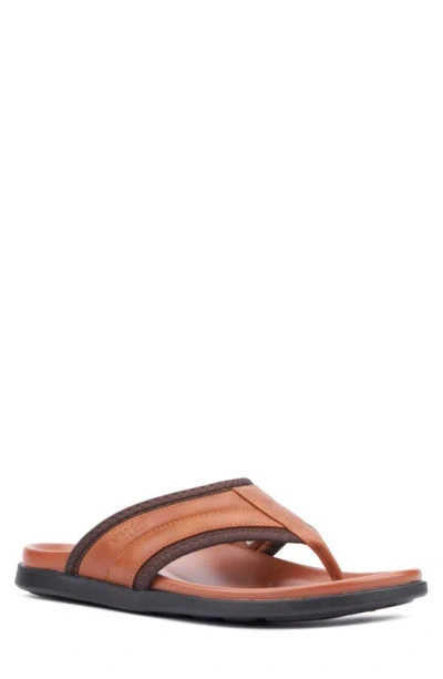 New York And Company Men's Maxx Flip-flop Sandals In Cognac