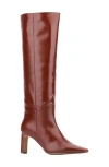 New York And Company Mckayla Snip Toe Knee High Boot In Cognac
