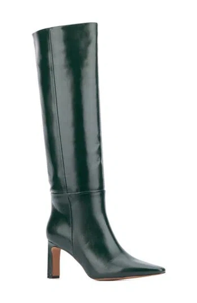 New York And Company Mckayla Snip Toe Knee High Boot In Forest Green