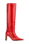 New York And Company Mckayla Snip Toe Knee High Boot In Red