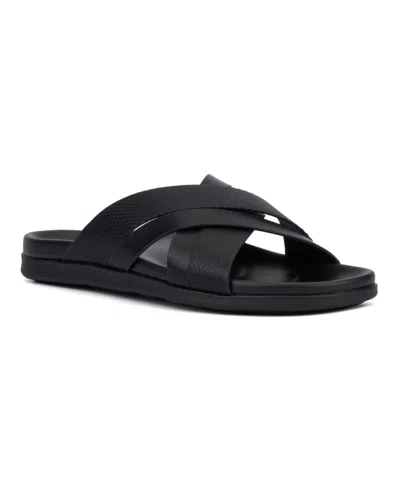 New York And Company Men's Deacon Slide Sandals In Black