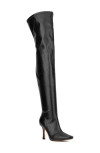 New York And Company Natalia Faux Leather Over The Knee Boot In Black