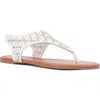 New York And Company Nikki Lasercut Slingback Sandal In White