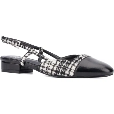 New York And Company Ophelia Slingback Pump In Black/white