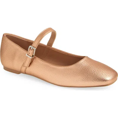 New York And Company Page Mary Jane Ballet Flat In Copper Tumble