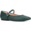 New York And Company Page Mary Jane Ballet Flat In Forest Green