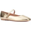 New York And Company Page Mary Jane Ballet Flat In Gold Metallic