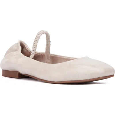 New York And Company Paris Mary Jane Flat In Bone